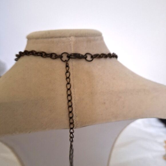 A Women's Beaded Bib Collar Necklace Layered Tribal Ceramic Statement - Picture 6 of 10